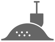 shovel and dirt icon